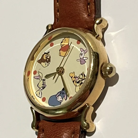Vintage Winnie the Pooh & Friends Disney Parks Watch with Brown Leather Strap - Picture 7 of 13